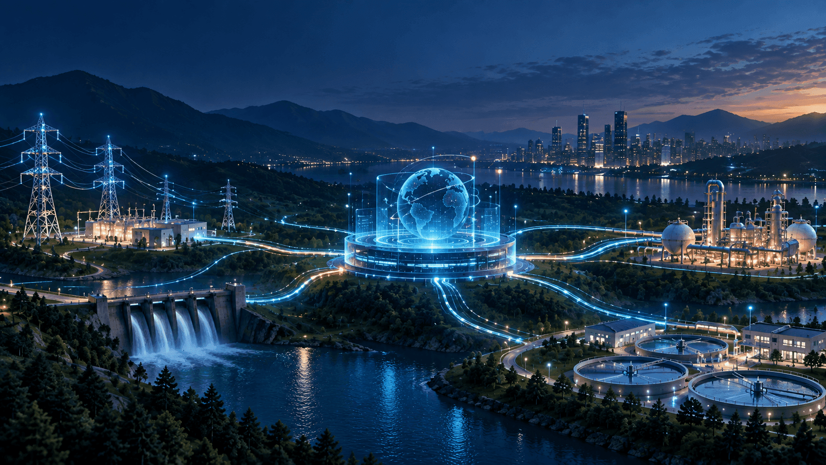 Utility transmission towers with connected smart-grid data network