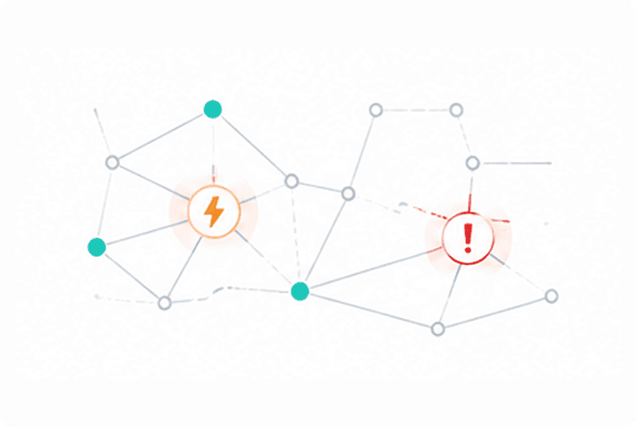 Grid and network analytics illustration